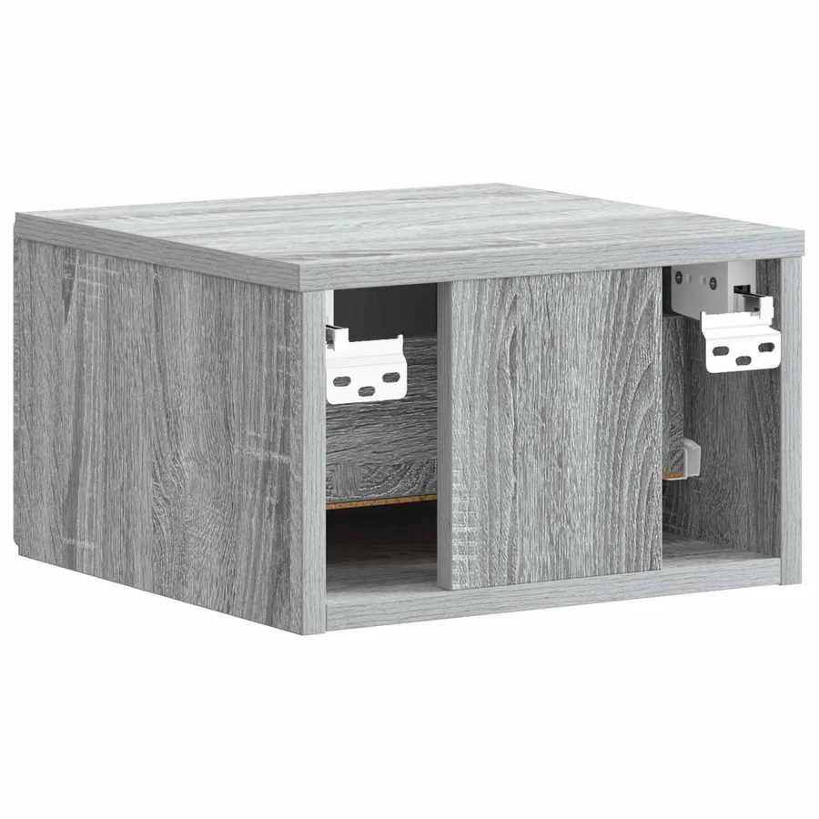 Cabinet de chevet mural Sonoma gris 34,5 x 33 x 20 cm - 7