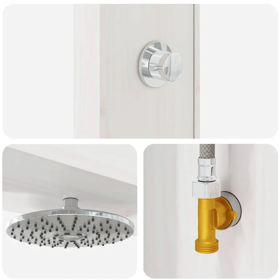 Douche d'extérieur 226 cm Blanc - 7