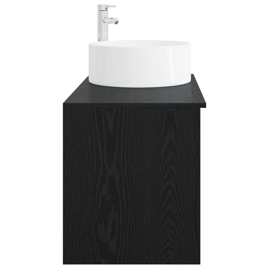 Ensemble de mobilier de salle de bain 2 pcs Chêne noir - 5
