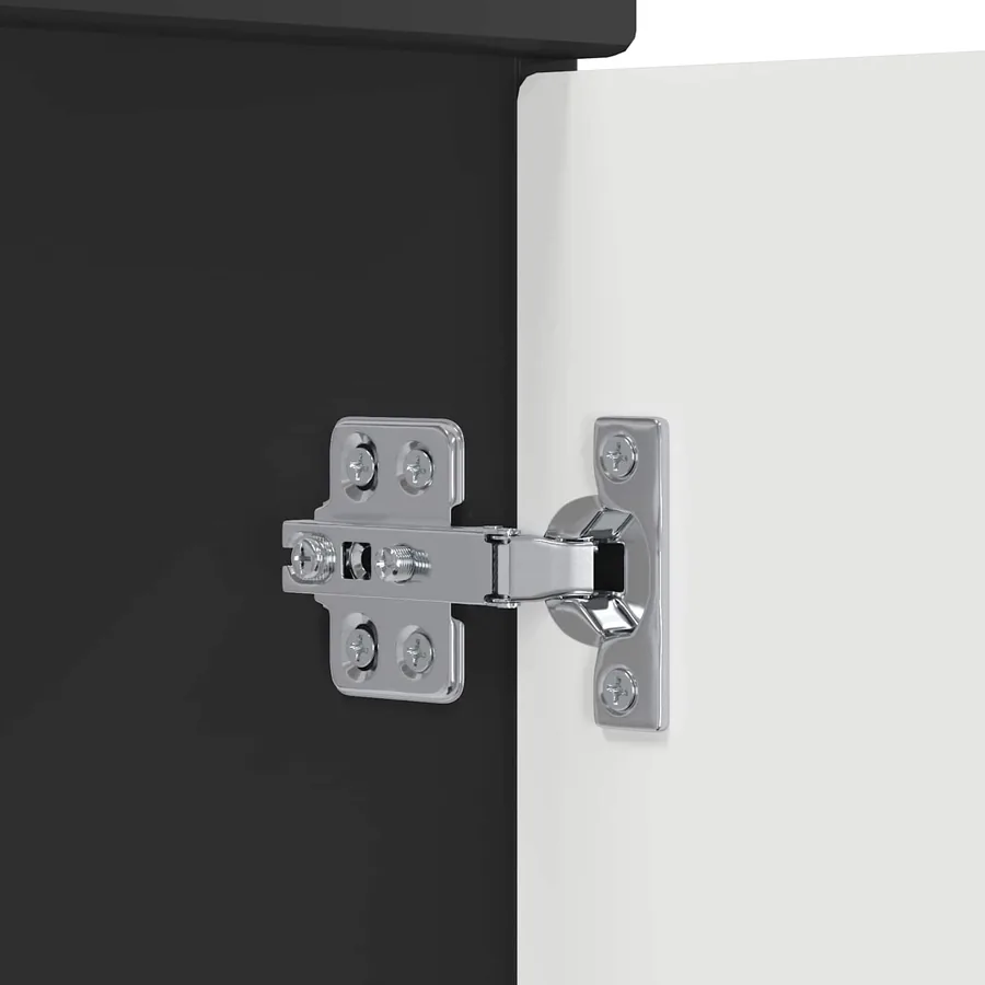 Ensemble de mobilier de salle de bain Noir 56 x 37,5 x 81 cm - 8