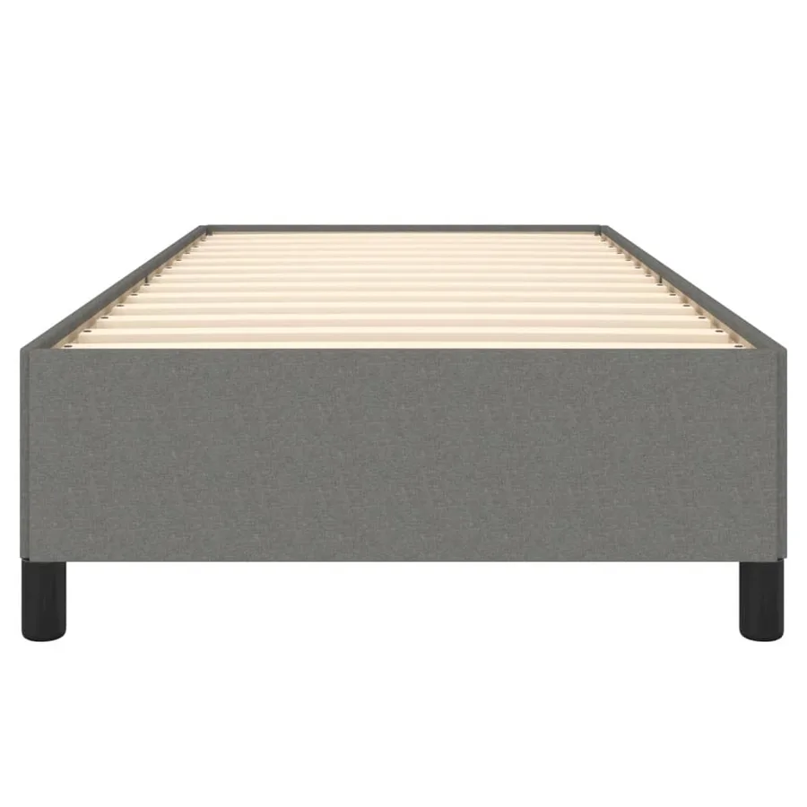 Cadre de lit sans matelas gris foncé 90x200 cm tissu - 5