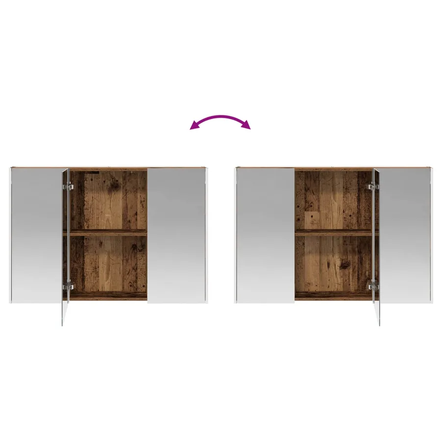 Ensemble de mobilier de salle de bain 4 pcs Bois ancien - 12