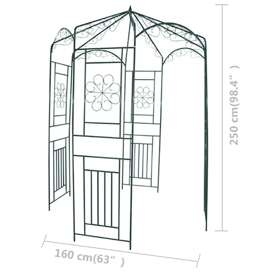 Voûte de jardin 250 cm Vert foncé - 3