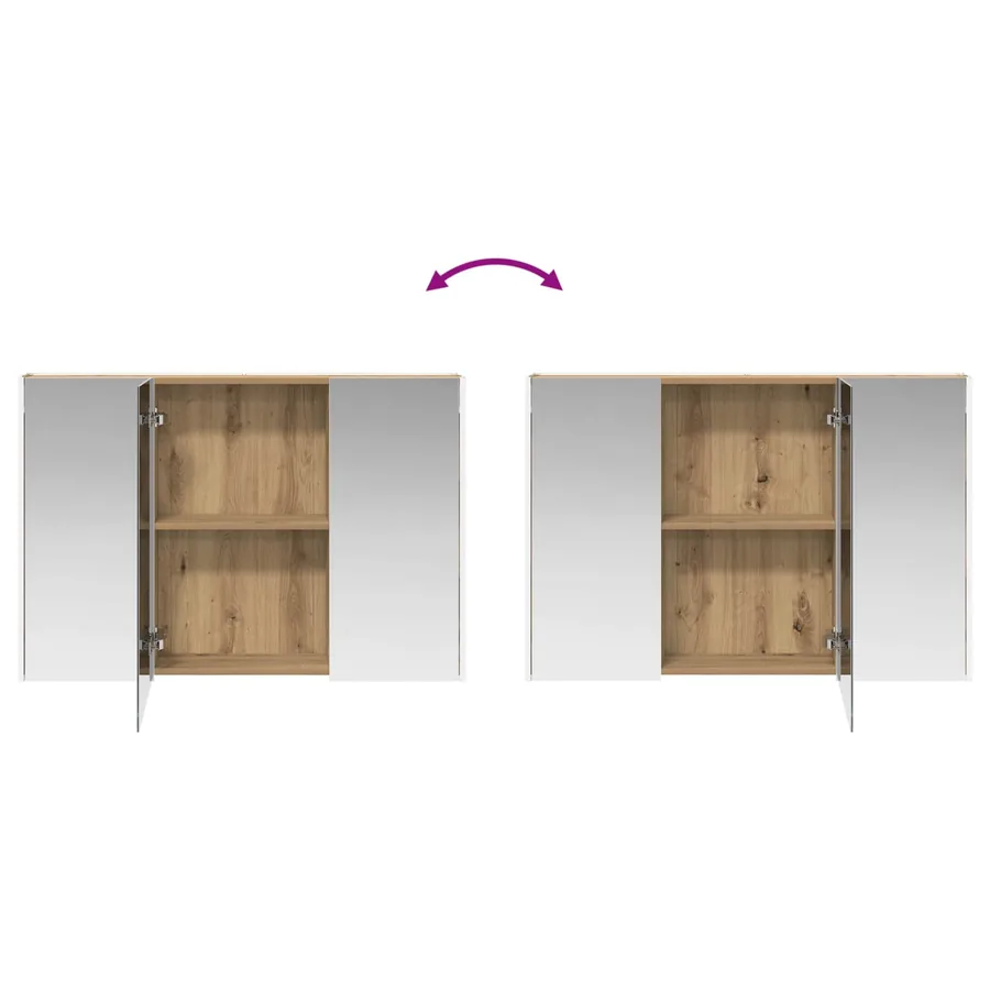 Ensemble de mobilier de salle de bain 4 pc Chêne artisanal - 12