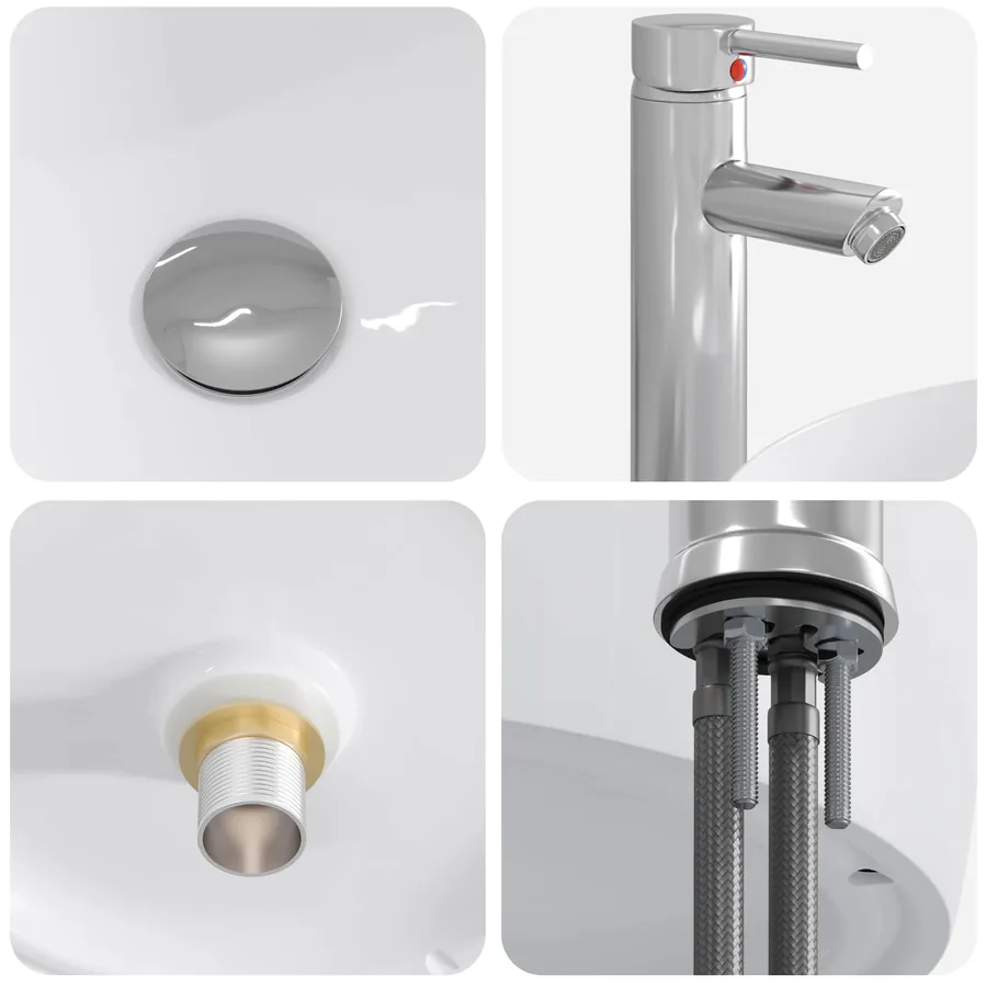 Vanité de lavabo mural Chêne Sonoma 49,5 x 44,5 x 65,5 cm - 7