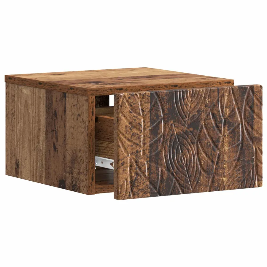 Cabinet de chevet mural 2 pcs Bois ancien 49 x 34,5 x 20 cm - 5