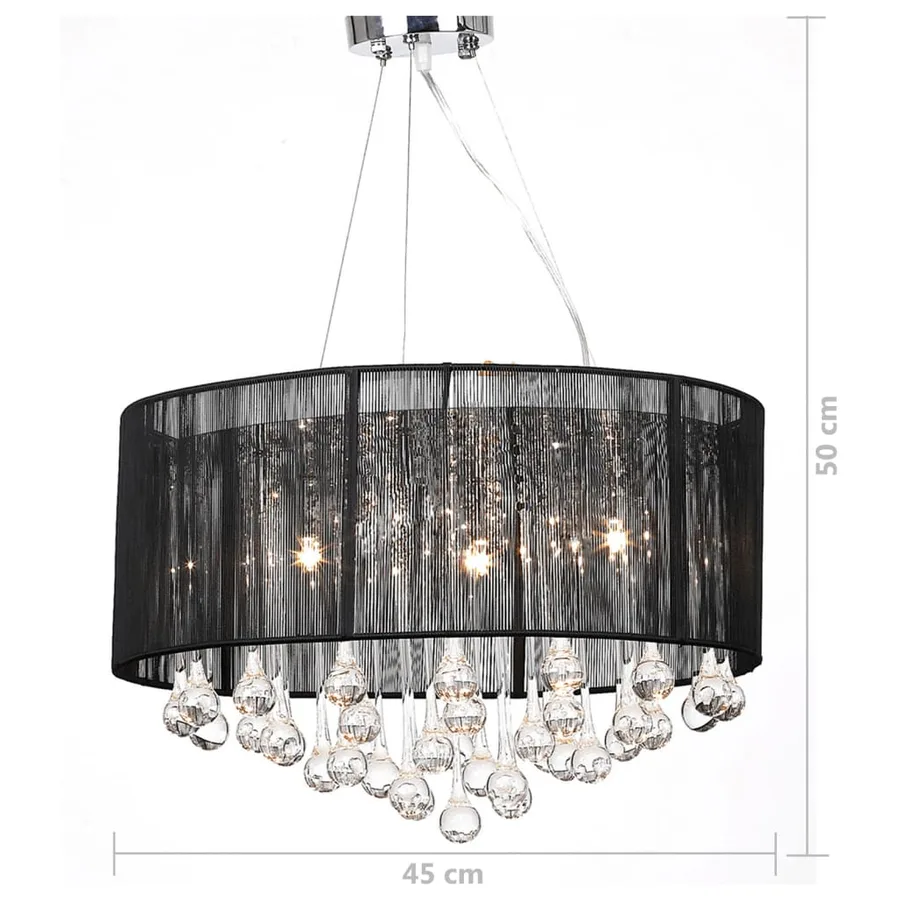 Lustre avec 85 cristaux Noir - 4