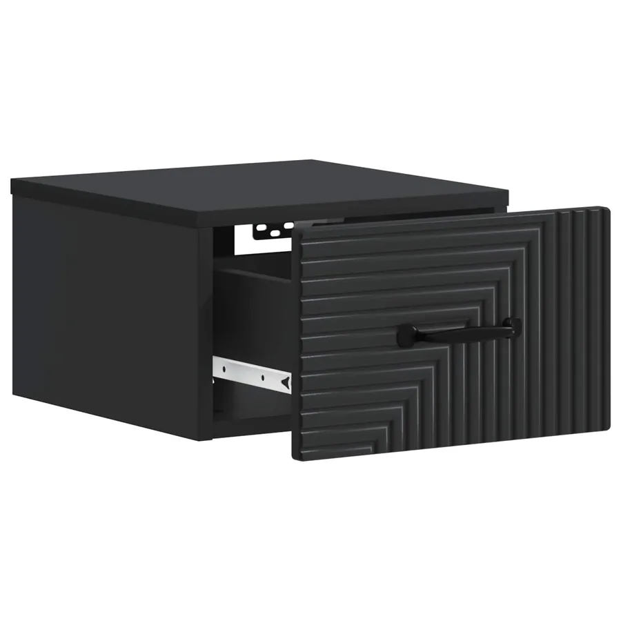 Cabinet de chevet mural 2 pcs Noir 34,5 x 33 x 20 cm - 6
