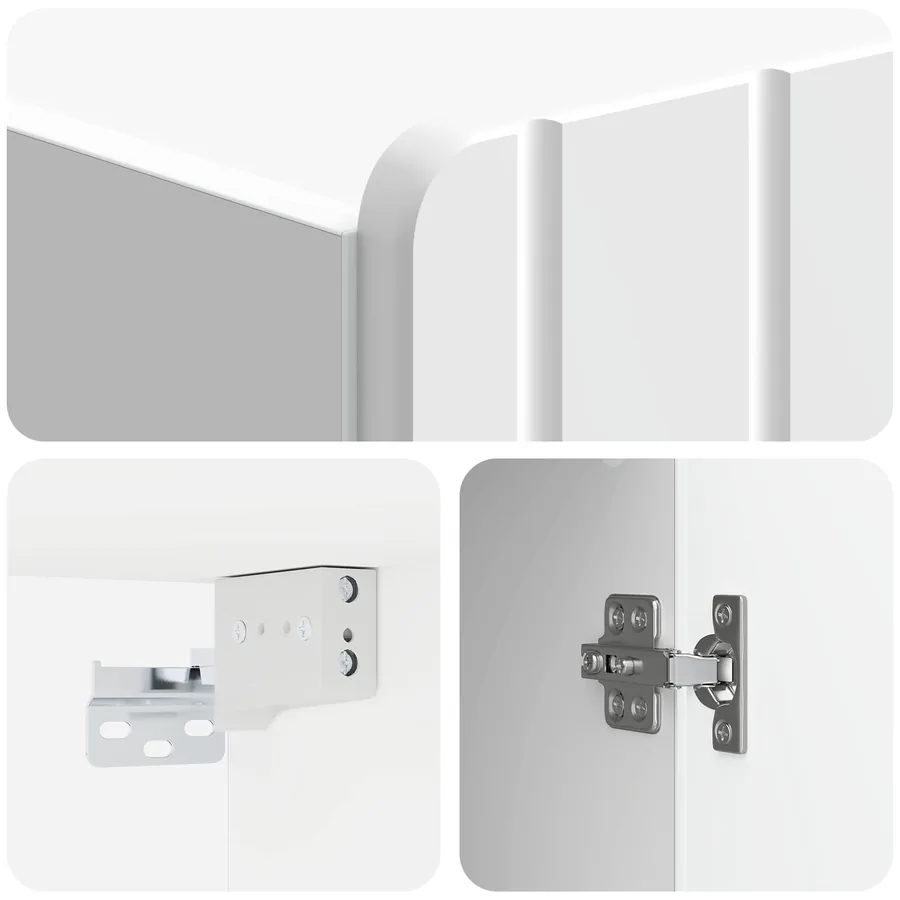 Armoire Murale Blanc brillant 66 x 34,5 x 92 cm - 7