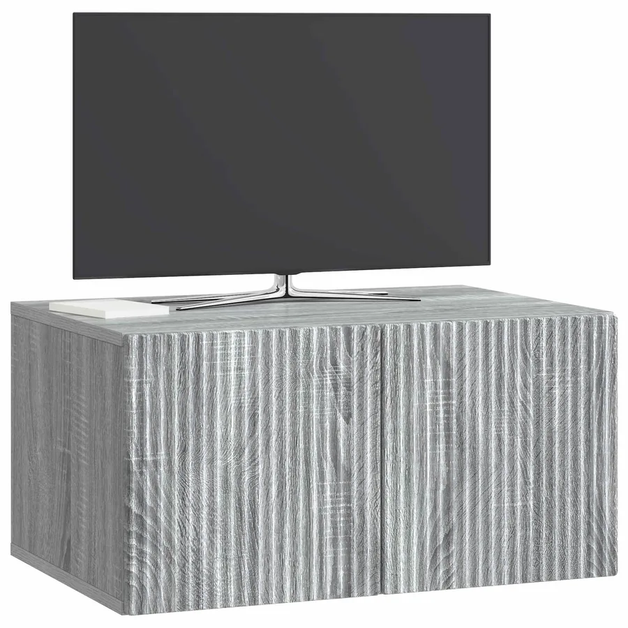Meuble TV mural Sonoma gris 59,5 x 41 x 30 cm Bois d'ingénierie - 3