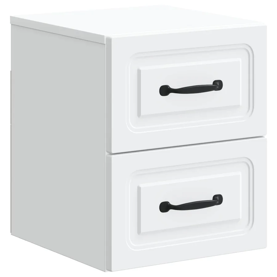 Cabinet de chevet mural 2 pcs Blanc 34,5 x 33 x 40 cm - 5