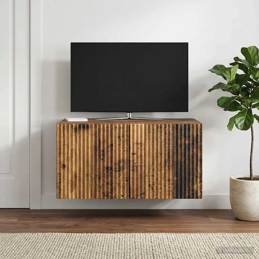 Meuble TV mural Bois ancien 59,5 x 41 x 30 cm Bois d'ingénierie - 4