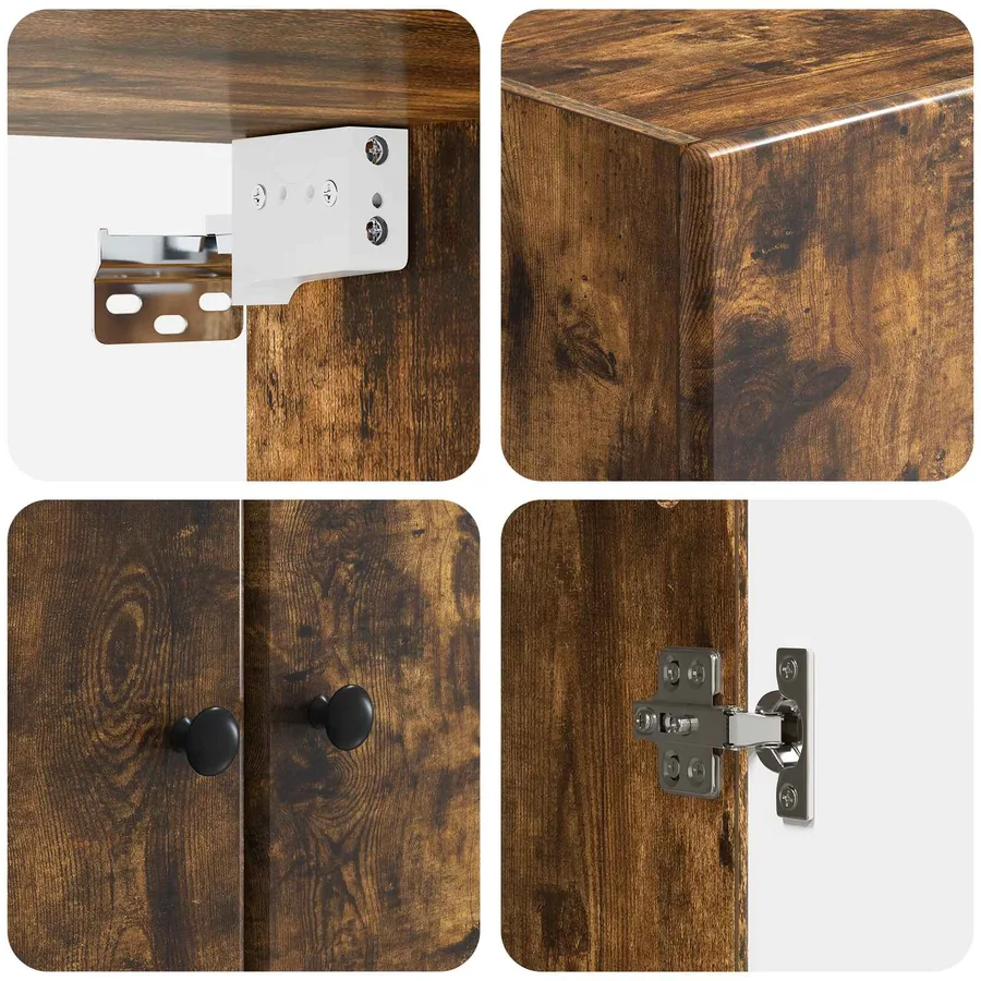 Armoire Murale Chêne fumé 59 x 31 x 60 cm Bois d'ingénierie - 7
