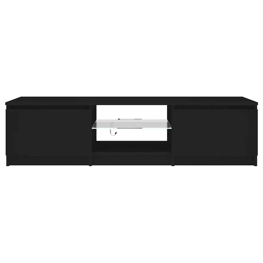 Meuble TV avec lumières LED noir 140x40x36 cm - 9