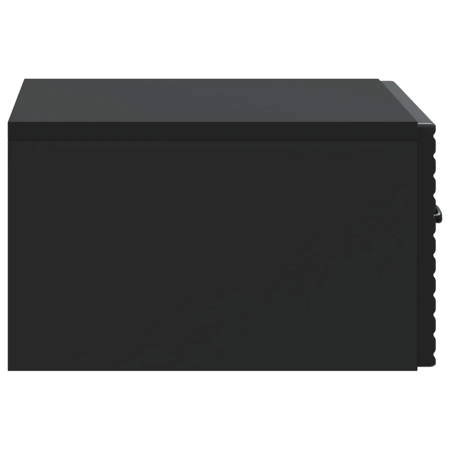 Cabinet de chevet mural avec tiroir Noir 49 x 34,5 x 20 cm - 6