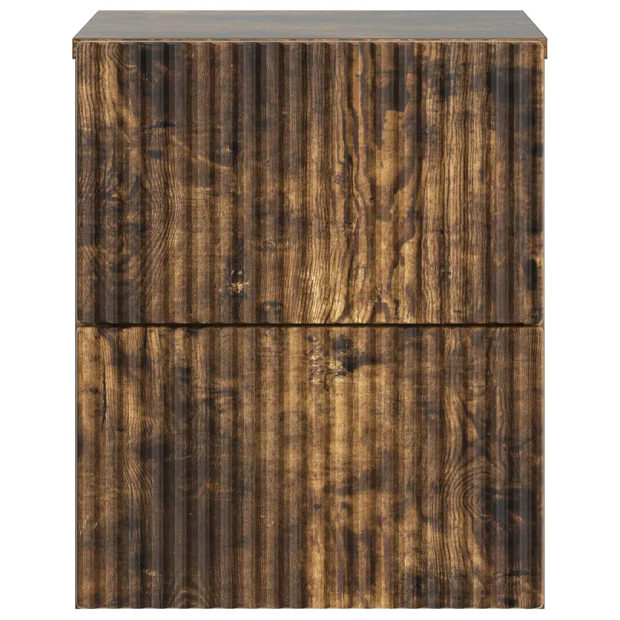 Cabinet de chevet mural Chêne fumé 33 x 34,5 x 40 cm - 5