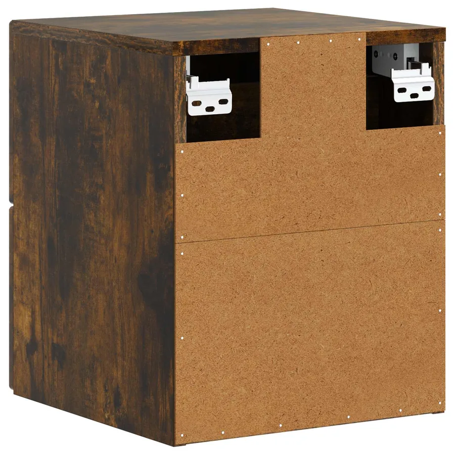 Cabinet de chevet mural Chêne fumé 33 x 34,5 x 40 cm - 7