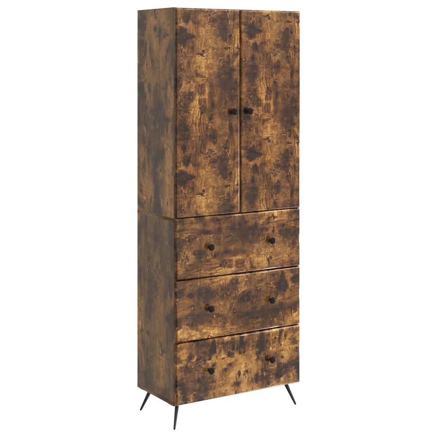 Ensemble de Meubles 2 pcs Chêne fumé 66 x 34,5 x 90 cm - 2