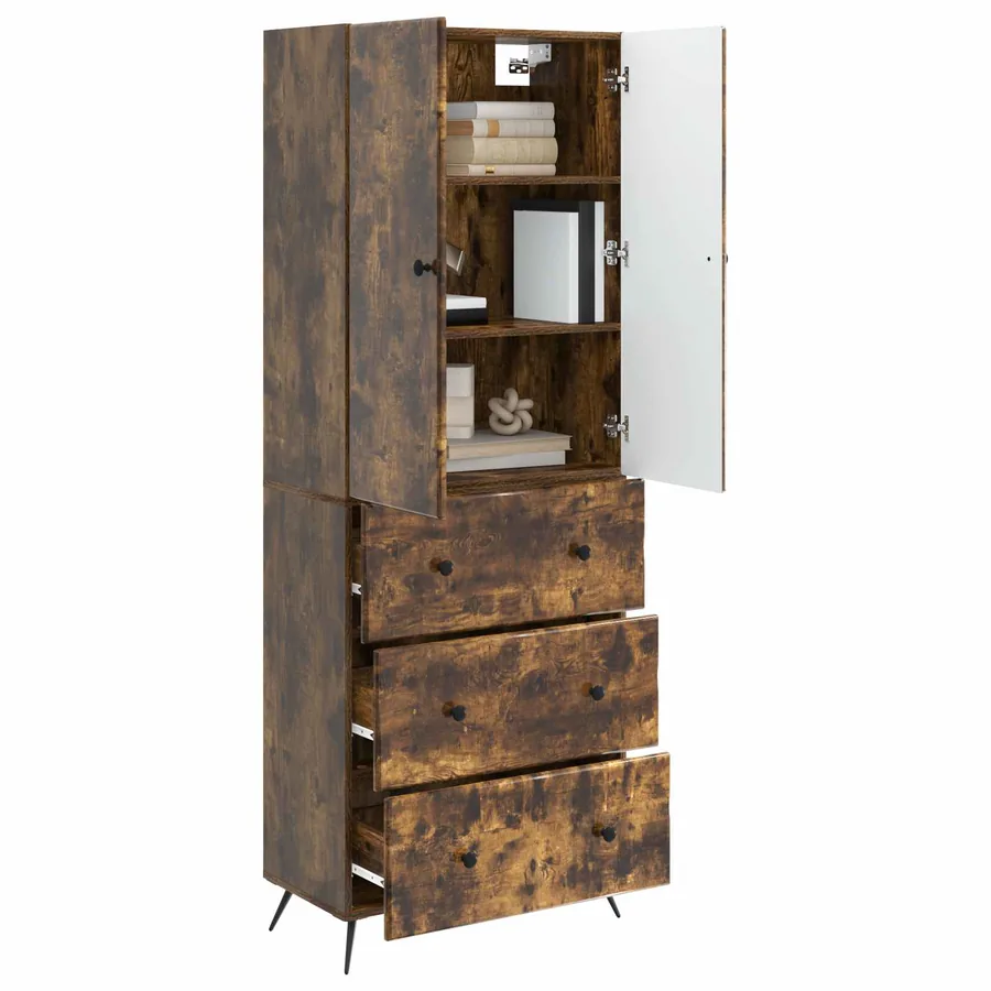 Ensemble de Meubles 2 pcs Chêne fumé 66 x 34,5 x 90 cm - 3