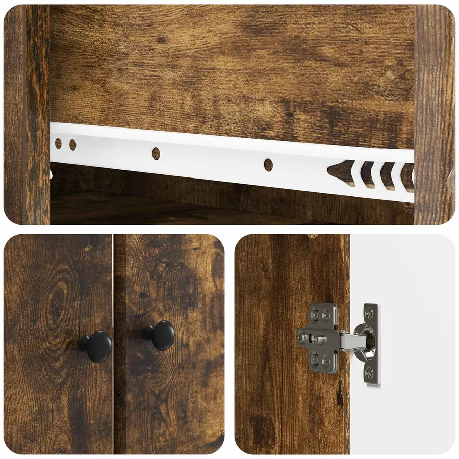 Ensemble de Meubles 2 pcs Chêne fumé 66 x 34,5 x 90 cm - 8