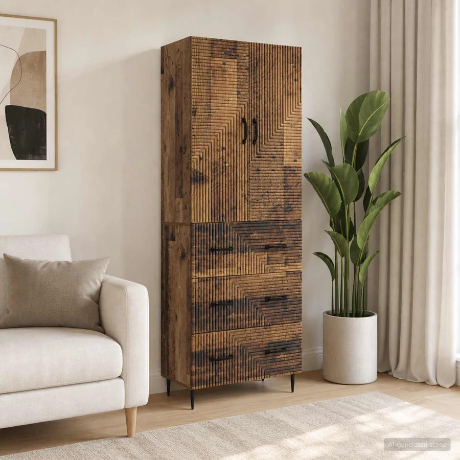 Ensemble de Meubles 2 pcs Bois ancien 66 x 34,5 x 90 cm