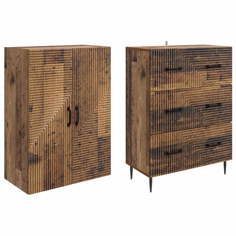 Ensemble de Meubles 2 pcs Bois ancien 66 x 34,5 x 90 cm - 4
