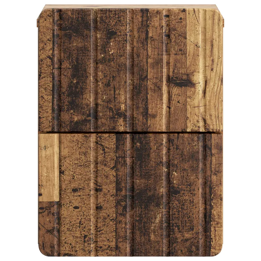 Cabinet de chevet mural 2 pcs Bois ancien 33 x 34,5 x 43 cm - 7