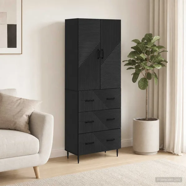 Ensemble de Meubles 2 pcs Noir 66 x 34,5 x 90 cm