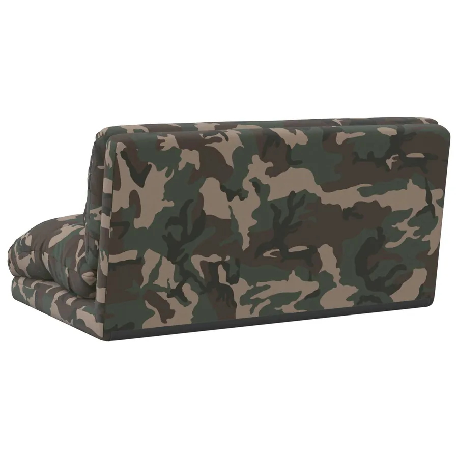 Fauteuil de sol ajustable Vert armée Tissu - 6