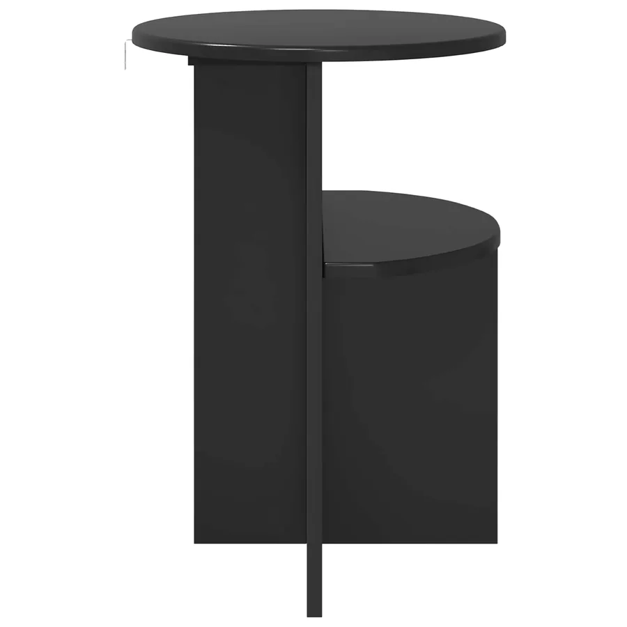 Table d'appoint Chêne noir Ø 39,5 x 55 cm Bois d'ingénierie - 6