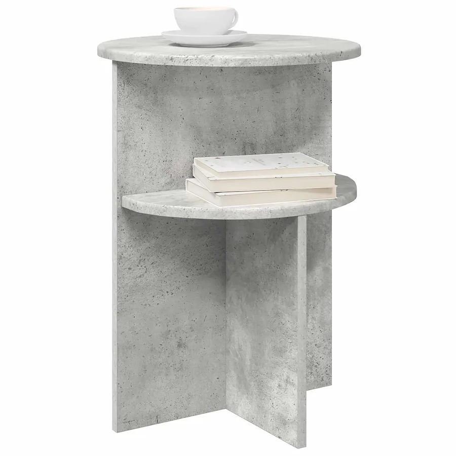 Table d'appoint Gris béton Ø 39,5 x 55 cm Bois d'ingénierie - 3