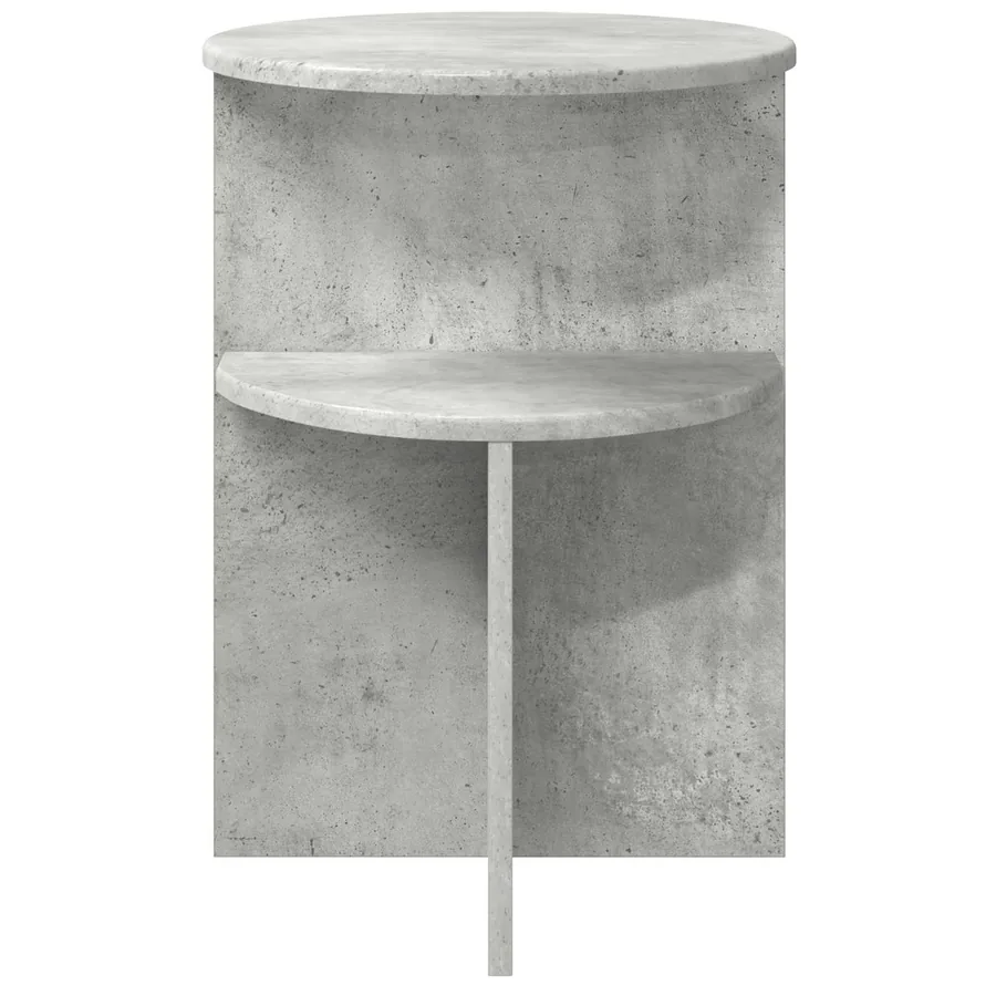 Table d'appoint Gris béton Ø 39,5 x 55 cm Bois d'ingénierie - 5