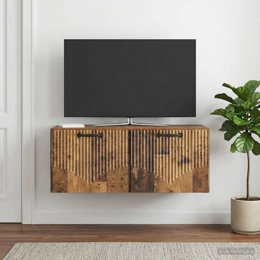 Meuble TV mural Bois ancien 78,5 x 41 x 30 cm Bois d'ingénierie - 4