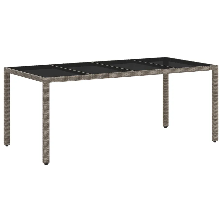 Ensemble de repas extérieur 9 pcs Gris clair et gris foncé - 5