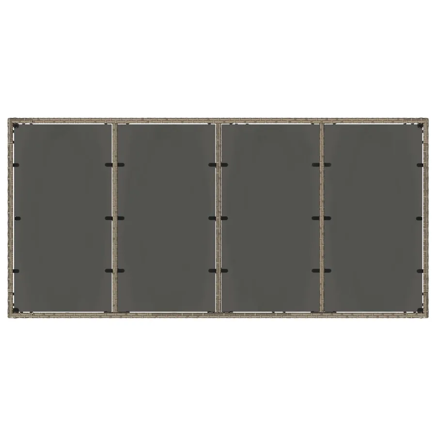 Ensemble de repas extérieur 9 pcs Gris clair et gris foncé - 6