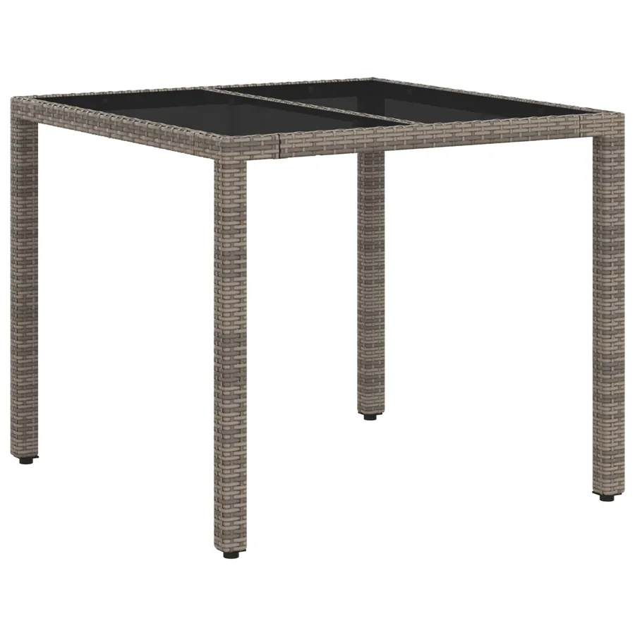 Ensemble de repas extérieur 5 pcs Gris clair et gris foncé - 5