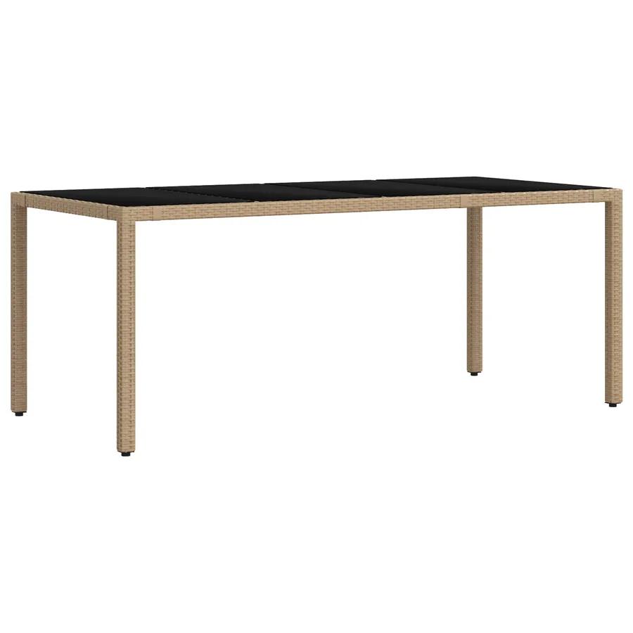 Ensemble de repas extérieur 7 pcs Beige et blanc crème - 5