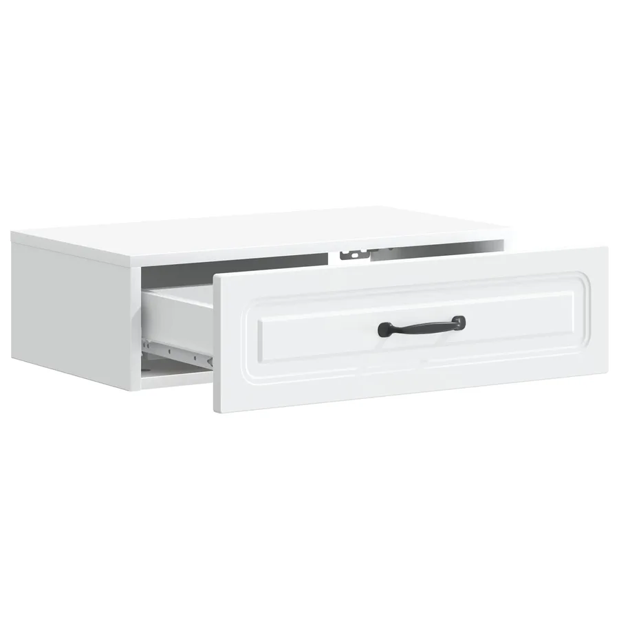 Table d'appoint murale Blanc 59 x 34,5 x 17 cm - 4