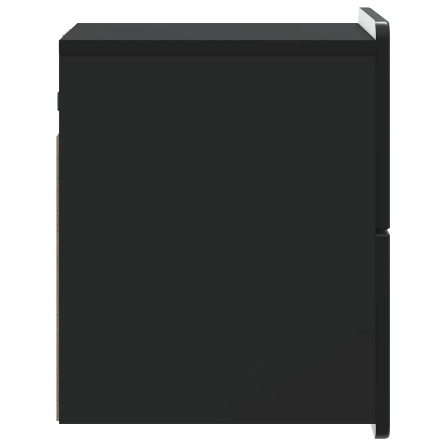 Cabinet de chevet mural avec tiroir Noir 33 x 34,5 x 43 cm - 6