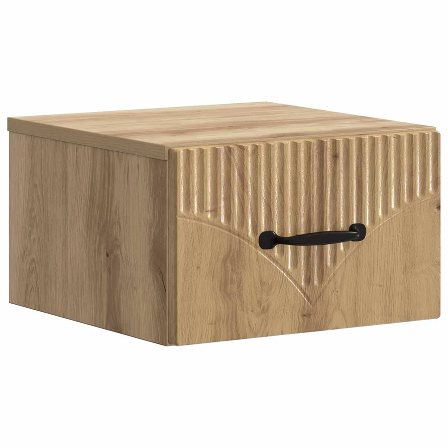 Cabinet de chevet mural Chêne artisanal 34,5 x 33 x 20 cm - 2