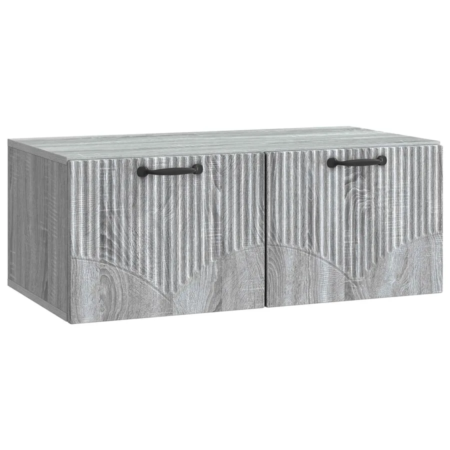 Meuble TV mural Sonoma gris 78,5 x 41 x 30 cm Bois d'ingénierie - 2