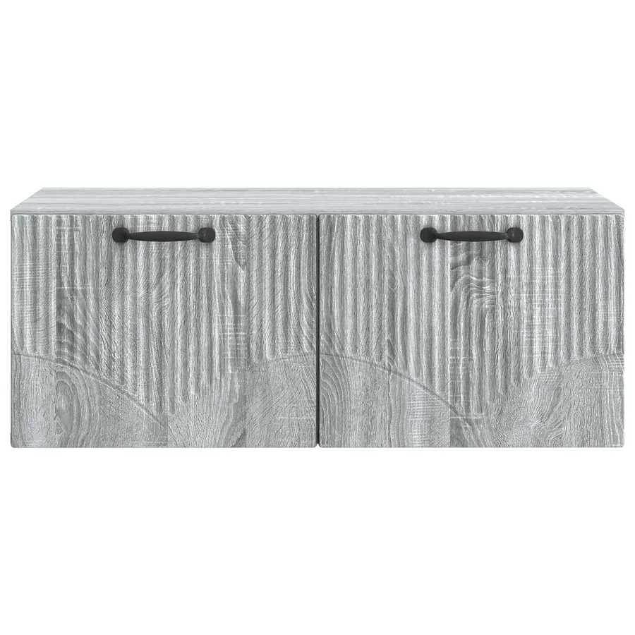 Meuble TV mural Sonoma gris 78,5 x 41 x 30 cm Bois d'ingénierie - 6
