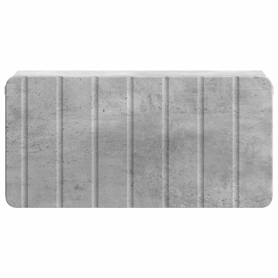 Cabinet de chevet mural Gris béton 49 x 34,5 x 24 cm - 5