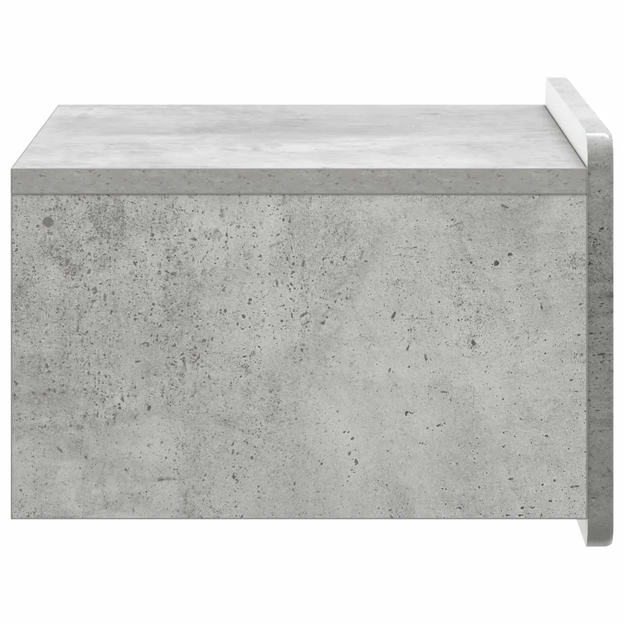 Cabinet de chevet mural Gris béton 49 x 34,5 x 24 cm - 6