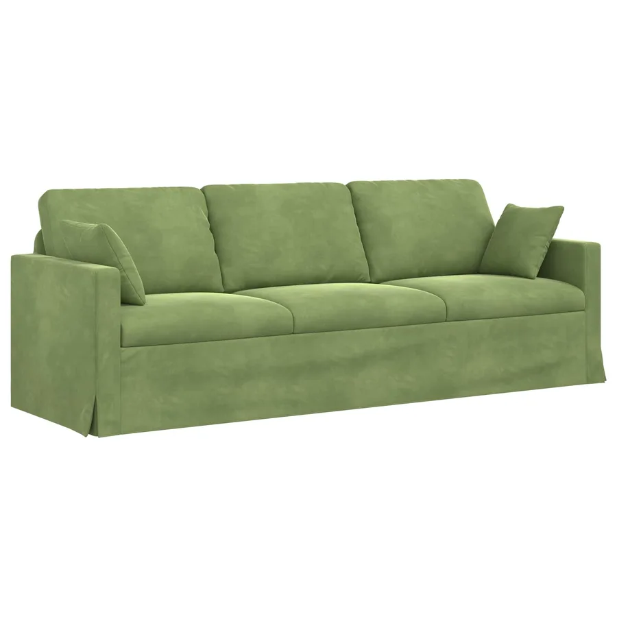 Ensemble de Canapés 2 pcs Vert clair 228 x 78 x 80 cm Velours - 5