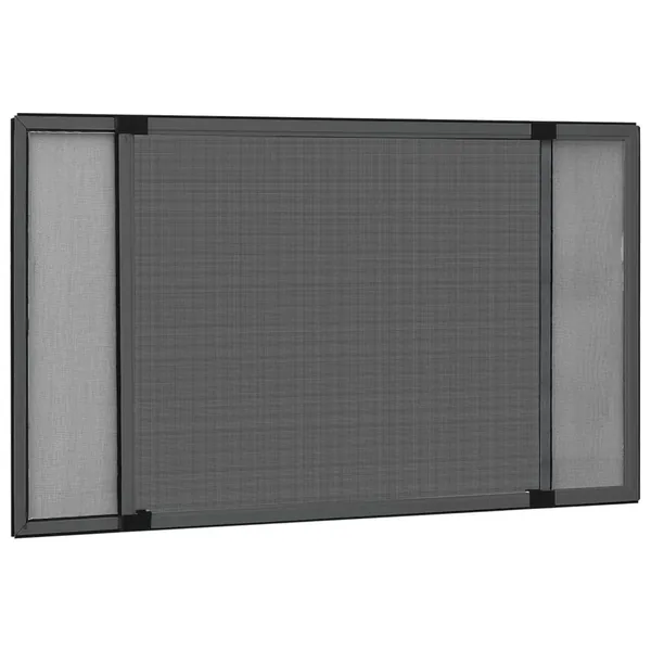 Moustiquaire extensible pour fenêtres Anthracite (75-143)x50 cm