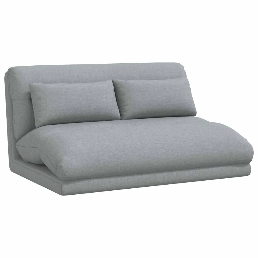 Fauteuil de sol ajustable Gris clair Tissu - 2