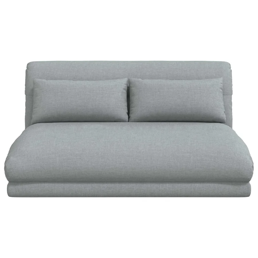 Fauteuil de sol ajustable Gris clair Tissu - 4
