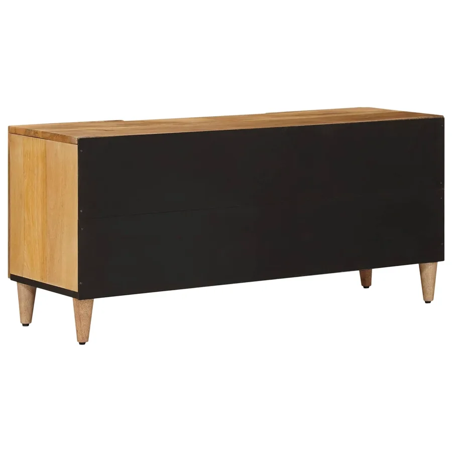 Meuble TV Naturel 105 x 33,5 x 46 cm Bois de mangue massif - 5