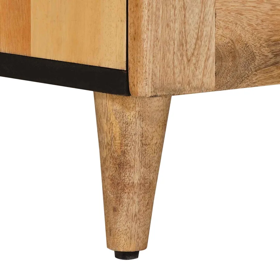 Meuble TV Naturel 105 x 33,5 x 46 cm Bois de mangue massif - 8